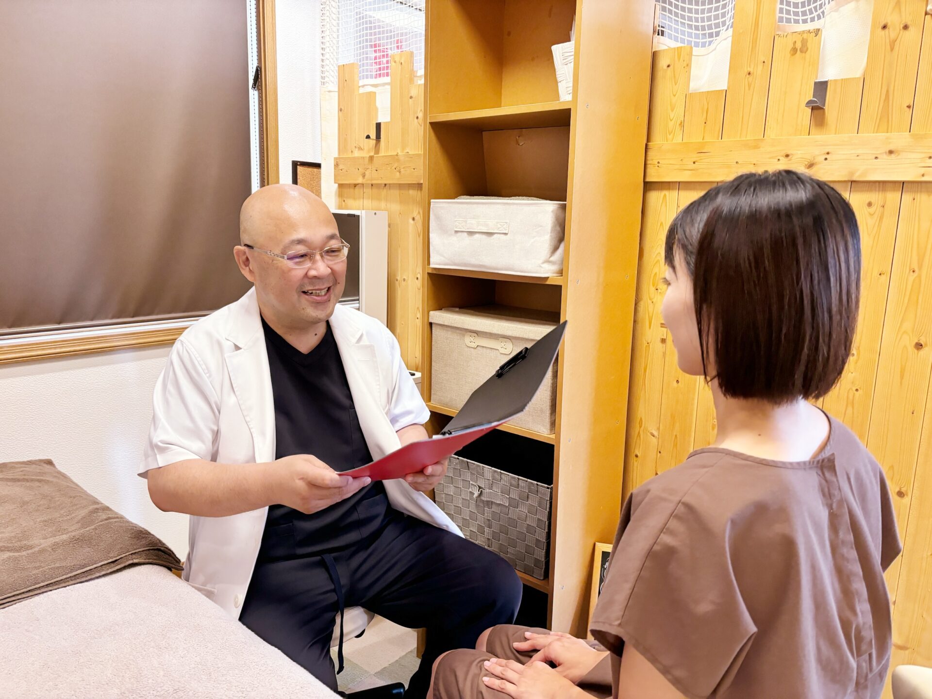 息苦しさや体調について確認するカウンセリング